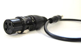 Enerpower Adapterkabel 10 cm XLR-3 weiblich auf Rundstecker 5,5 x 2,1 mm männlich - Enerprof